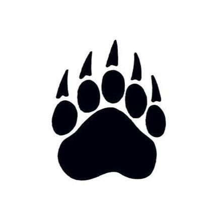 Bear Paw Print Temporary Tattoo