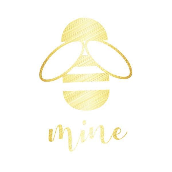 Metallic Bee Mine Temporary Tattoo