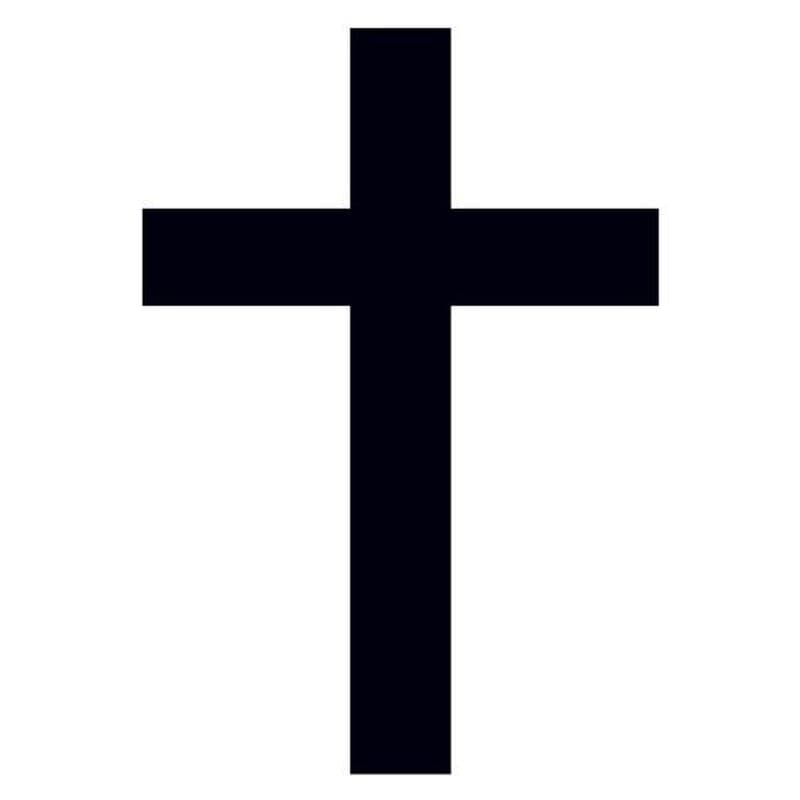 Black Cross Temporary Tattoo