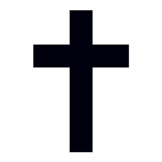 Small Black Cross Temporary Tattoo