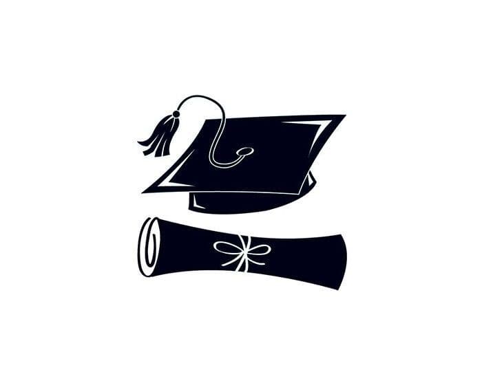 Black Graduation Day Temporary Tattoos