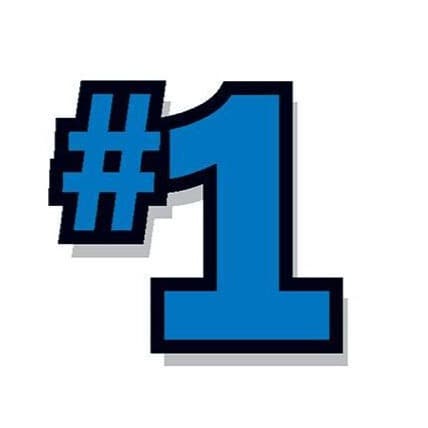 Blue #1 Temporary Tattoo