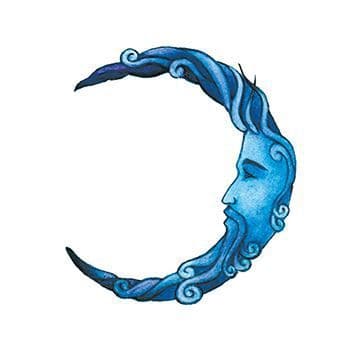 Blue Moon Temporary Tattoo
