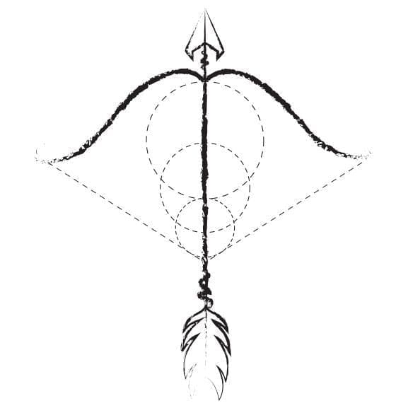 Bow & Arrow Temporary Tattoo