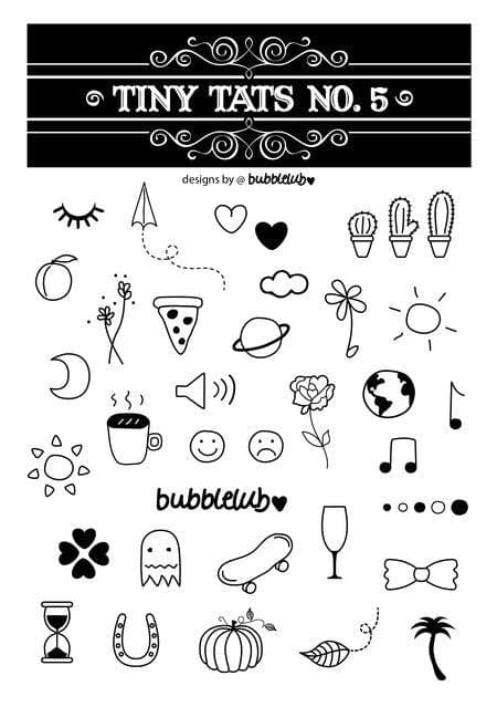 Tiny Tats No. 5 Temporary Tattoos