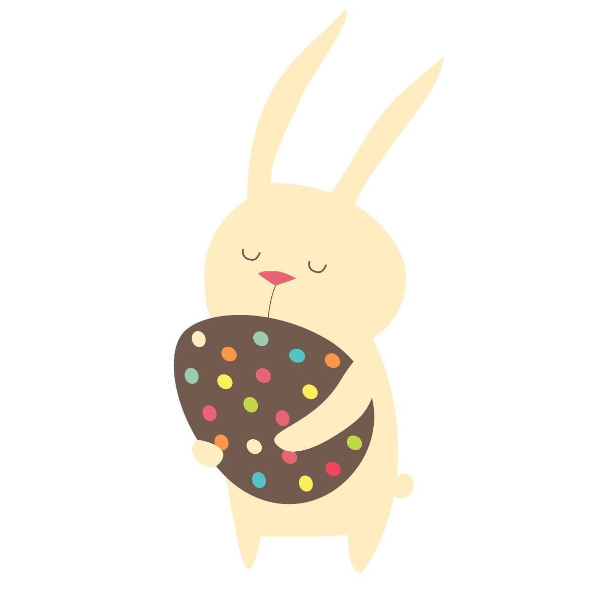 Bunny with Easter Egg Temporary Tattoo