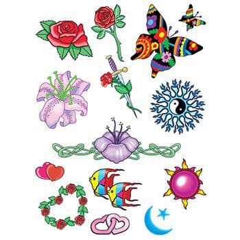 Celestial Nature Set of Temporary Tattoos