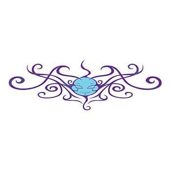 Celestial Pattern Lower Back Temporary Tattoo