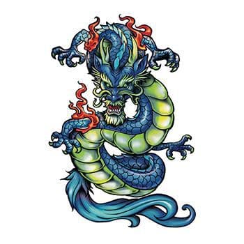 Chinese Dragon Temporary Tattoo