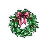 Christmas Wreath Temporary Tattoo