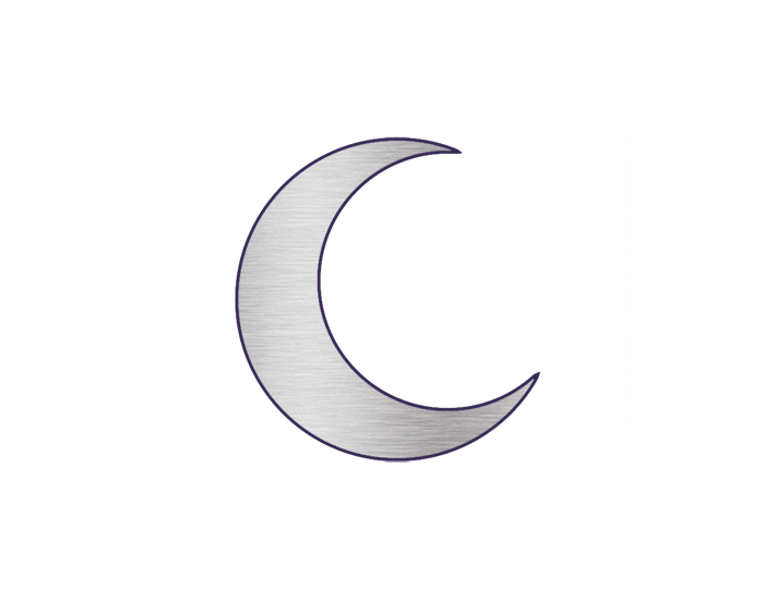 Metallic Crescent Moon Temporary Tattoo (Large)