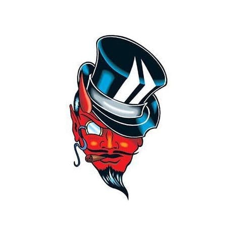 Small Devil with Top Hat Temporary Tattoo