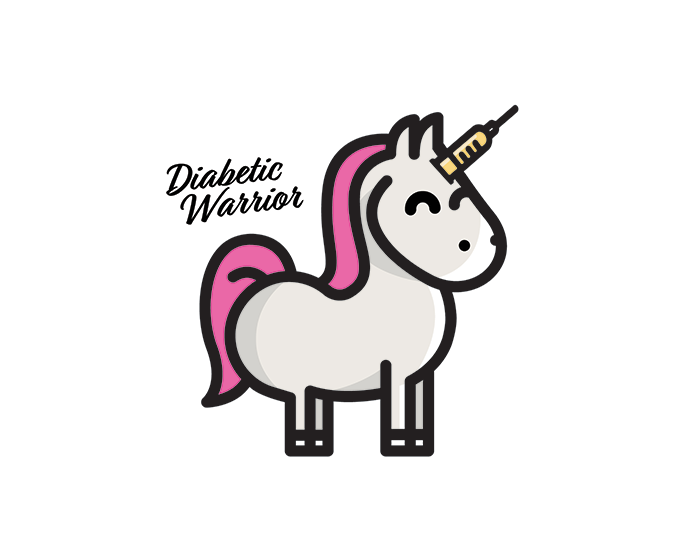 Type 1 Diabetes Unicorn Temporary Tattoo