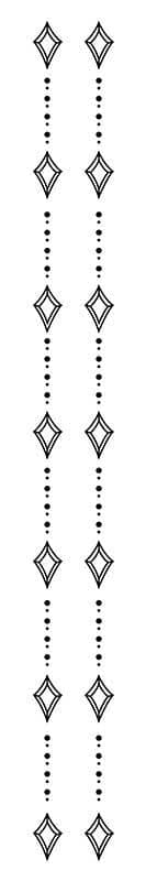 Diamond Spine Temporary Tattoo