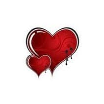 Duo Vampire Hearts Temporary Tattoo