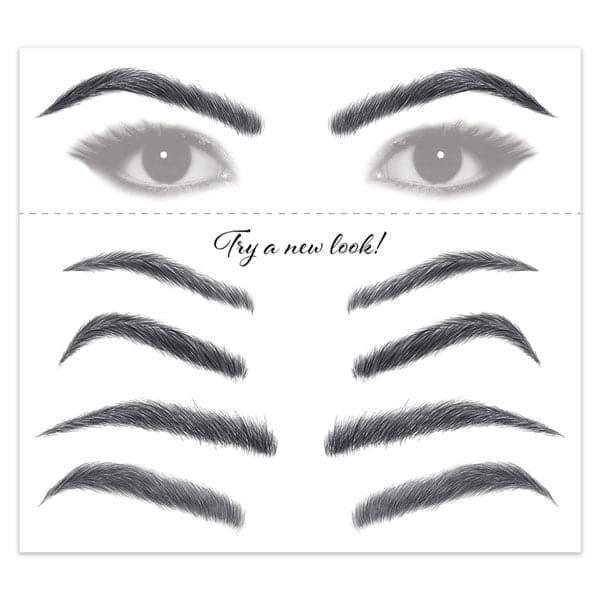 Women's Black Eyebrow Temporary Tattoos