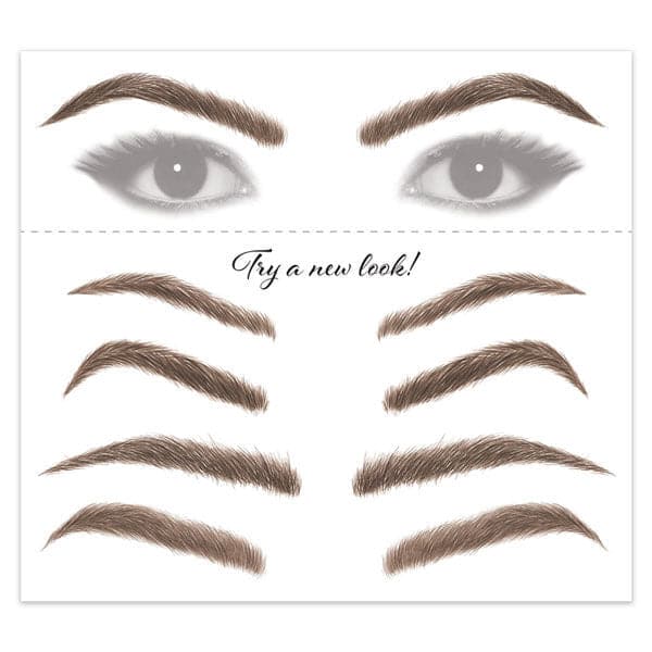 Women's Brunette Eyebrow Temporary Tattoos