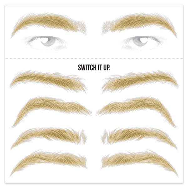 Men's Blonde Eyebrow Temporary Tattoos