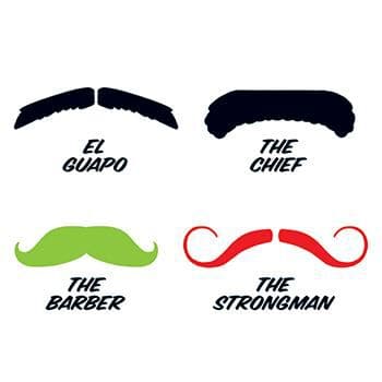 Fingerstaches: El Guapo Temporary Tattoo Set