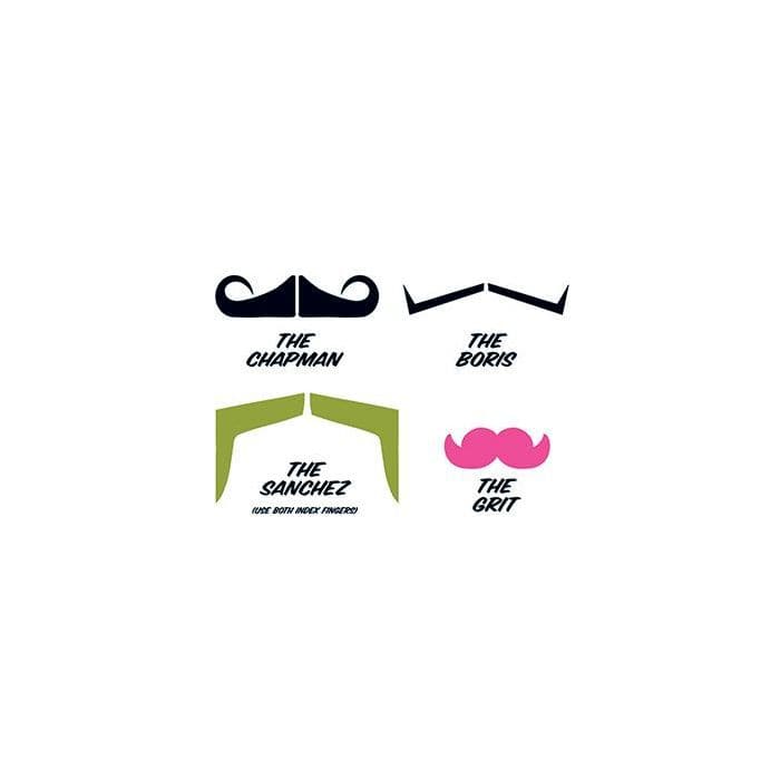 Fingerstaches: The Boss Temporary Tattoo Set