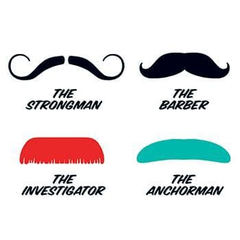 Fingerstaches: The Strongman Temporary Tattoo Set