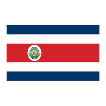 Flag of Costa Rica Temporary Tattoo