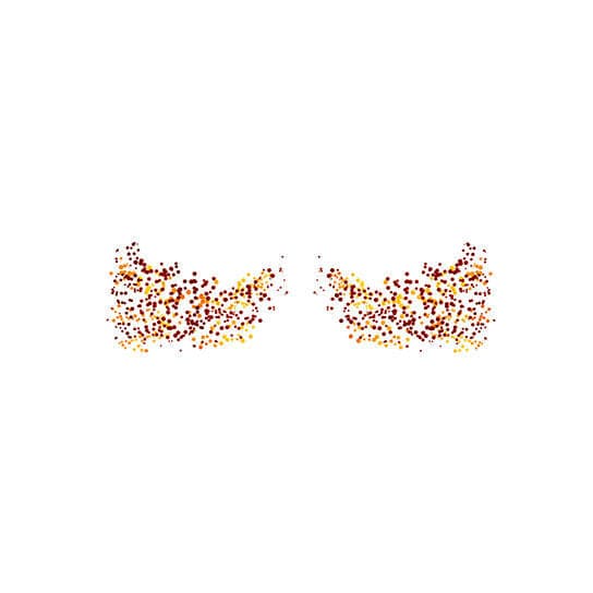 Metallic Flashy Freckles Face Temporary Tattoo- Gold & Red (Small)