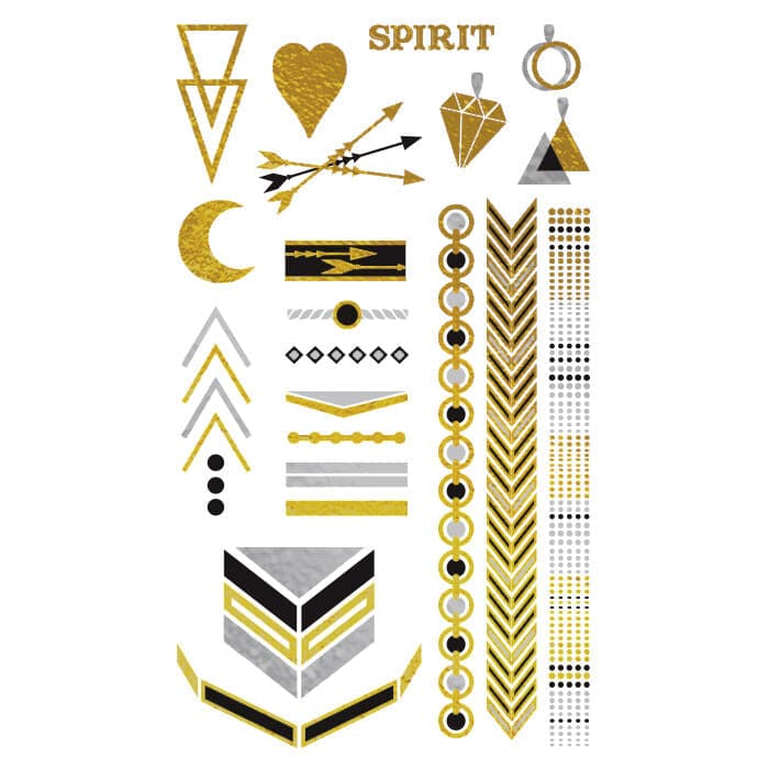 Metallic Festival Collection Temporary Tattoos