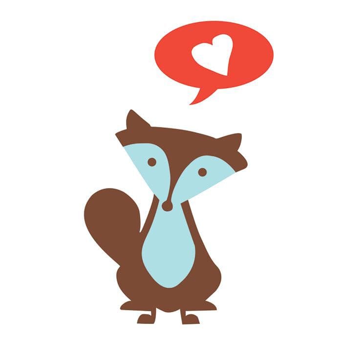 Friendly Fox Temporary Tattoo