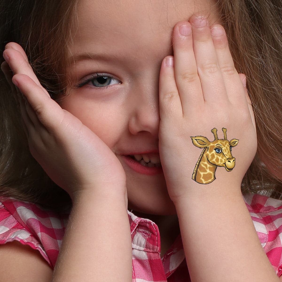 giraffe head temporary tatoo
