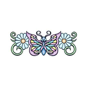 Glitter Pastel Butterfly Temporary Tattoos