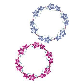 Glitter Flower Tribal Rings Temporary Tattoo