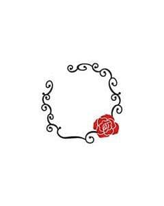 Glitter Single Rose Ring Temporary Tattoo