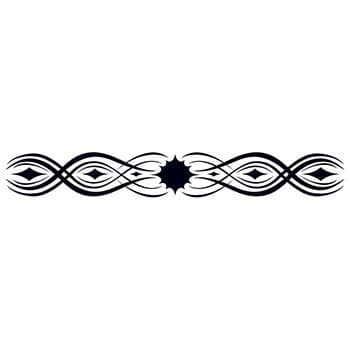 Glow in the Dark Tribal Band Temporary Tattoo