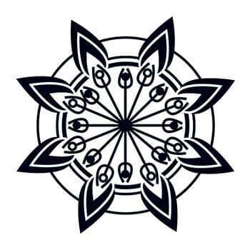 Glow in the Dark Tribal Flower Temporary Tattoo