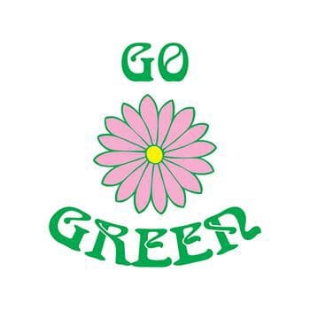 Go Green Flower Temporary Tattoo