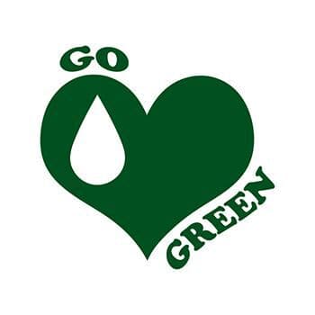 Go Green Heart Temporary Tattoo