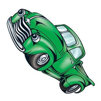 Green Pickup Truck Temporary Tattoo