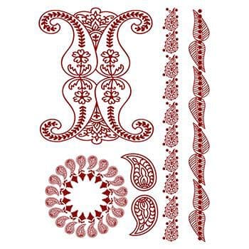 Henna: Simply Red Temporary Tattoo