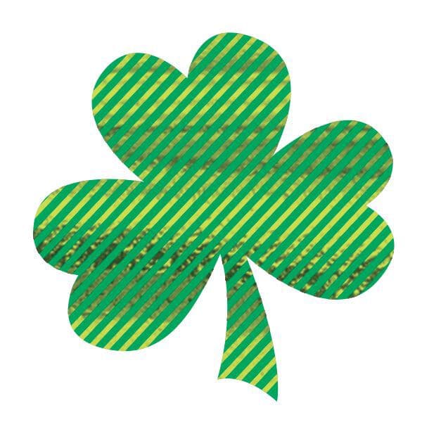 Metallic Green Polka-Dot Shamrock Temporary Tattoo