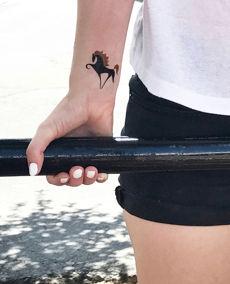 horse temporary tattoo
