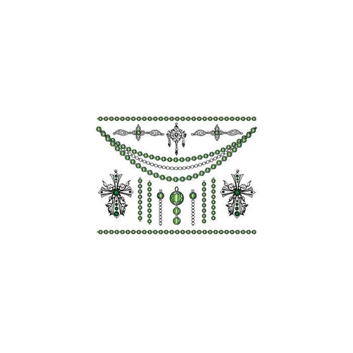 Jade Crosses Temporary Tattoo Jewelry Set