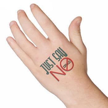 Just Say No Temporary Tattoo