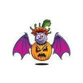 Kids Pumpkin & Bat Temporary Tattoo