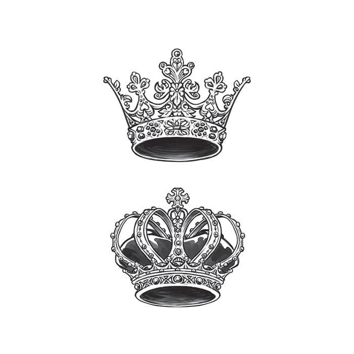 King & Queen Tattoo Set King and Queen Temporary Tattoo / 