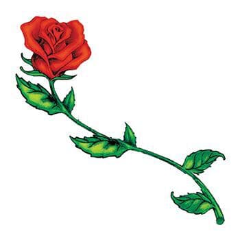 Long Stemmed Rose Temporary Tattoo