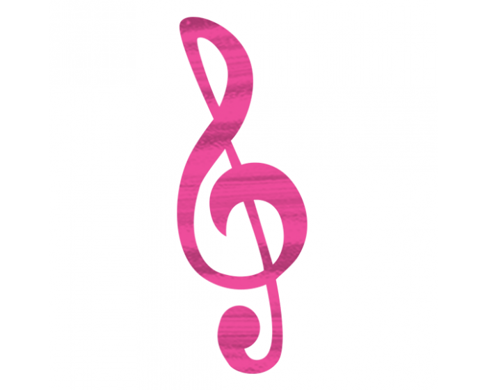Magenta Treble Clef Music Note Temporary Tattoo