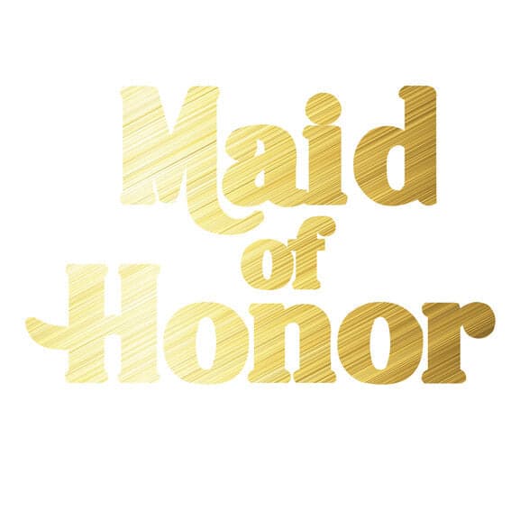 Metallic Maid of Honor Temporary Tattoo