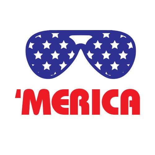 'Merica Sunglasses Temporary Tattoo