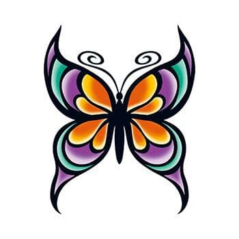 Modern Butterfly Temporary Tattoo